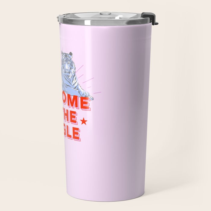 welcome to the jungle - retro tiger Travel Mug Gallery Image 2