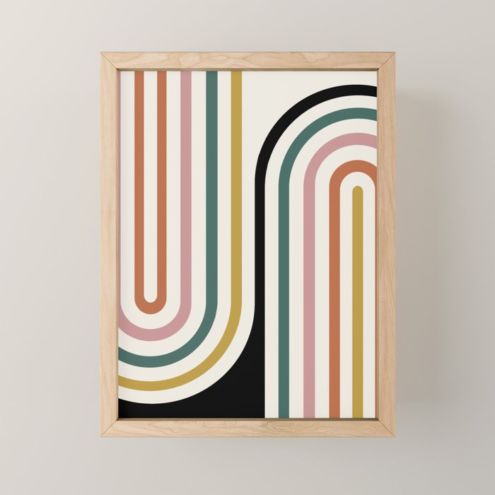 Bold Curvature Stripes IX Mini Art Print Gallery Image 1