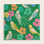 Parakeet Paradise Wood Wall Art Gallery Image 1