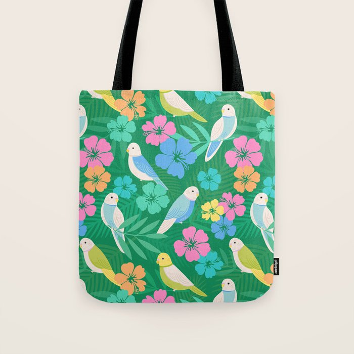 Parakeet Paradise Tote Bag Gallery Image 1