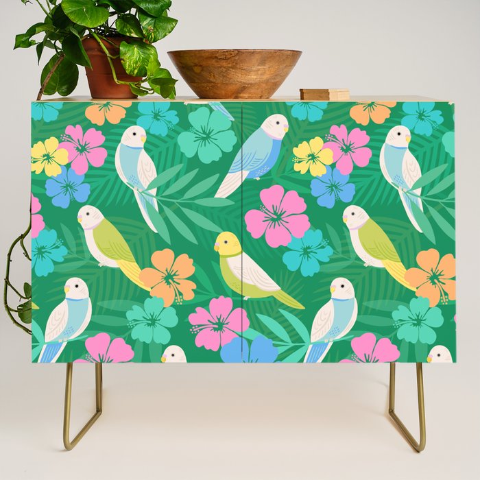 Parakeet Paradise Credenza Gallery Image 1