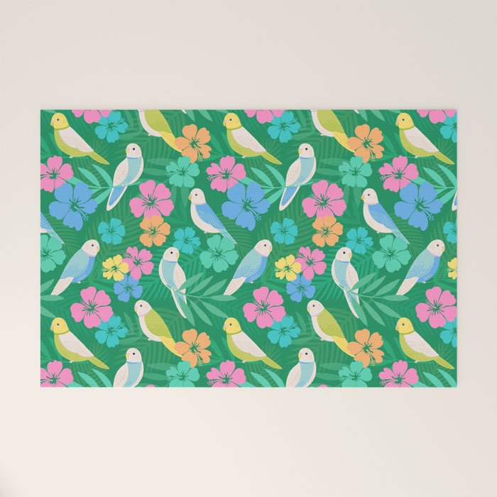 Parakeet Paradise Welcome Mat Gallery Image 1