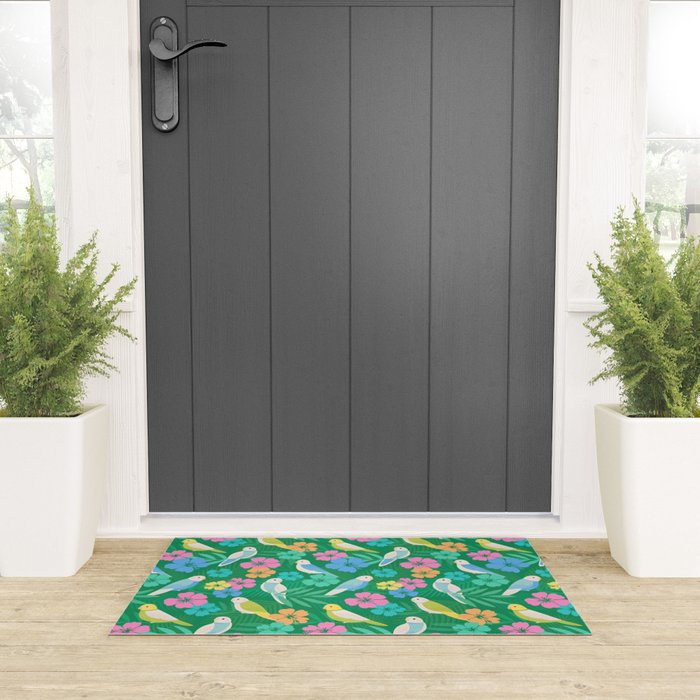 Parakeet Paradise Welcome Mat Gallery Image 3