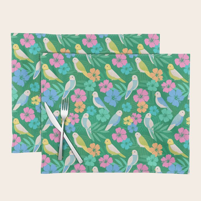 Parakeet Paradise Placemat Gallery Image 1