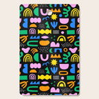 Fun colorful abstract summer shape pattern Cutting Board Gallery Image 1