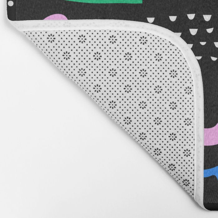 Fun colorful abstract summer shape pattern Bath Mat Gallery Image 2