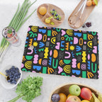 Fun colorful abstract summer shape pattern Cutting Board Gallery Image 2