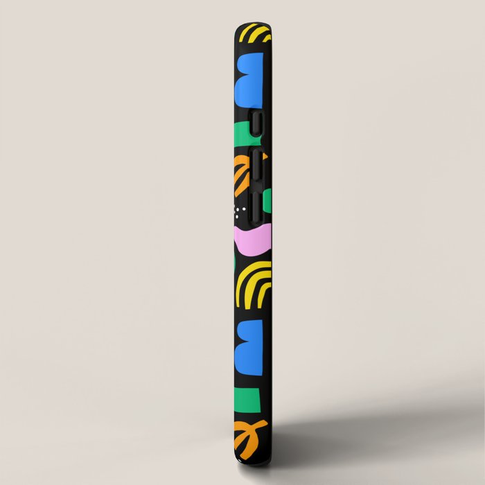 Fun colorful abstract summer shape pattern iPhone Case Gallery Image 2
