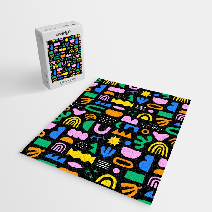Fun colorful abstract summer shape pattern Jigsaw Puzzle Gallery Image 2