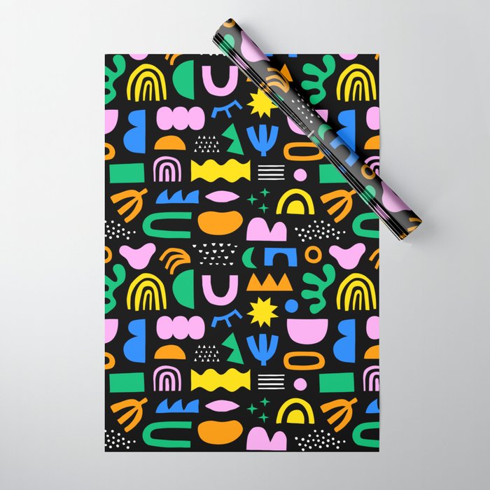 Fun colorful abstract summer shape pattern Wrapping Paper Gallery Image 1