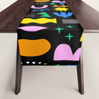 Fun colorful abstract summer shape pattern Table Runner Gallery Image 1