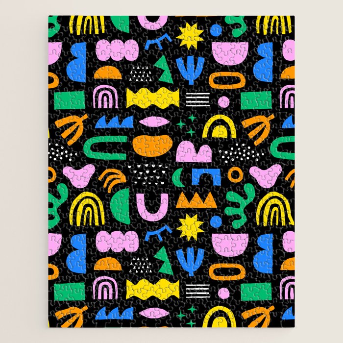 Fun colorful abstract summer shape pattern Jigsaw Puzzle Gallery Image 1