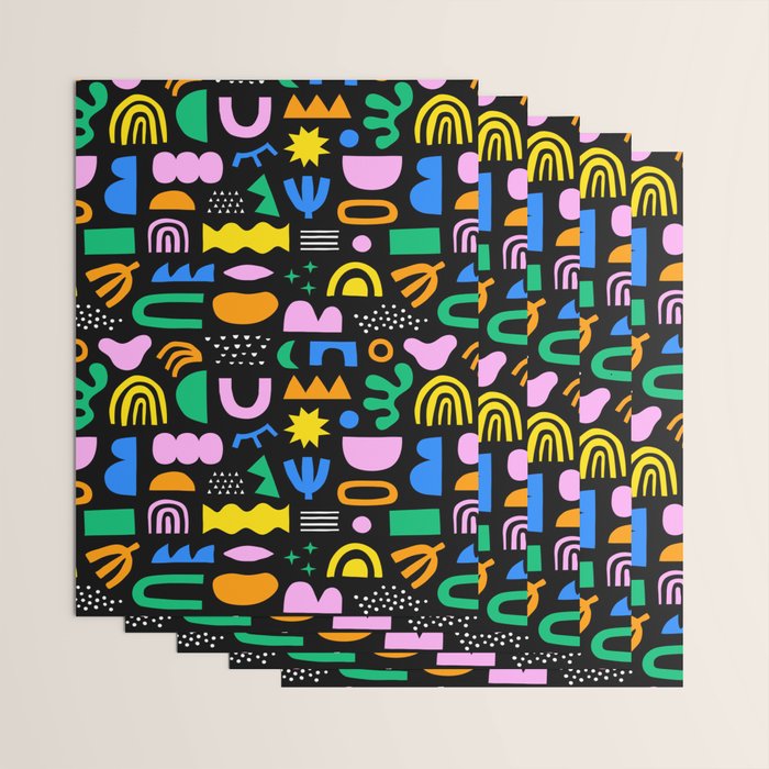 Fun colorful abstract summer shape pattern Wrapping Paper Gallery Image 3