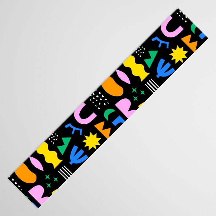 Fun colorful abstract summer shape pattern Table Runner Gallery Image 3