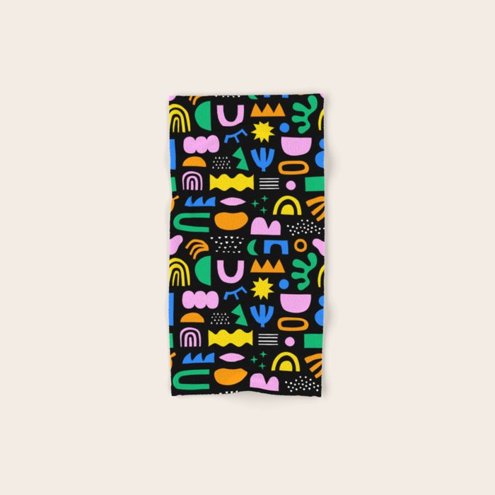 Fun colorful abstract summer shape pattern Bath Towel Gallery Image 1