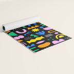 Fun colorful abstract summer shape pattern Yoga Mat Gallery Image 2