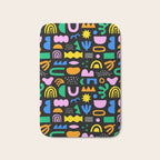 Fun colorful abstract summer shape pattern Bath Mat Gallery Image 1