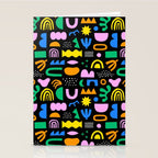 Fun colorful abstract summer shape pattern Stationery Card Gallery Image 2