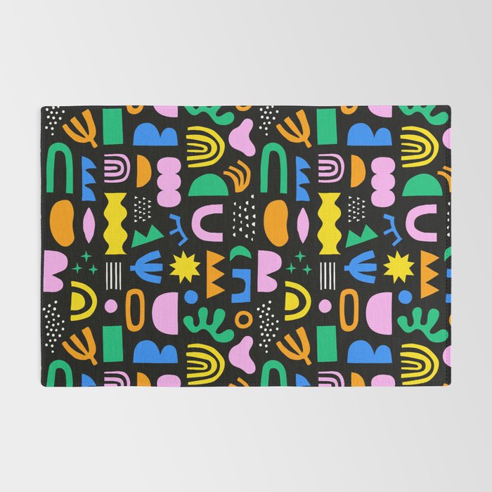 Fun colorful abstract summer shape pattern Rug Gallery Image 2