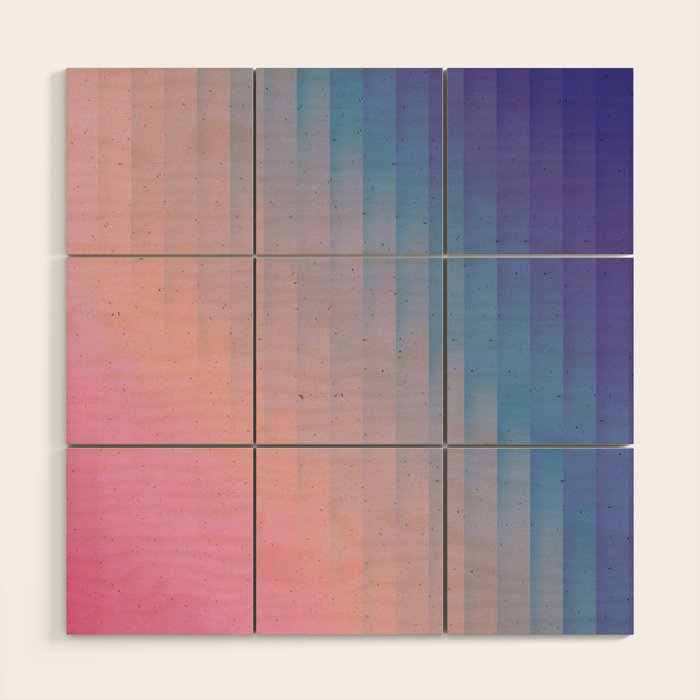 Geometric Rainbow Wood Wall Art Gallery Image 1