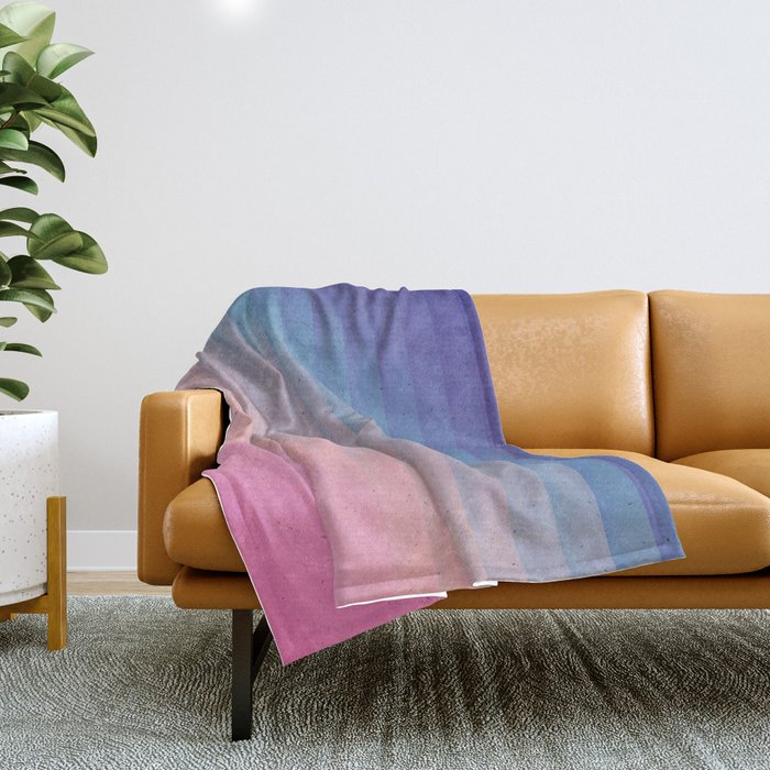 Geometric Rainbow Throw Blanket Gallery Image 1