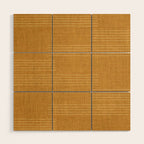 Minimal, Fine Stripe, Pattern, in Yellow Wood Wall Art Gallery Image 1