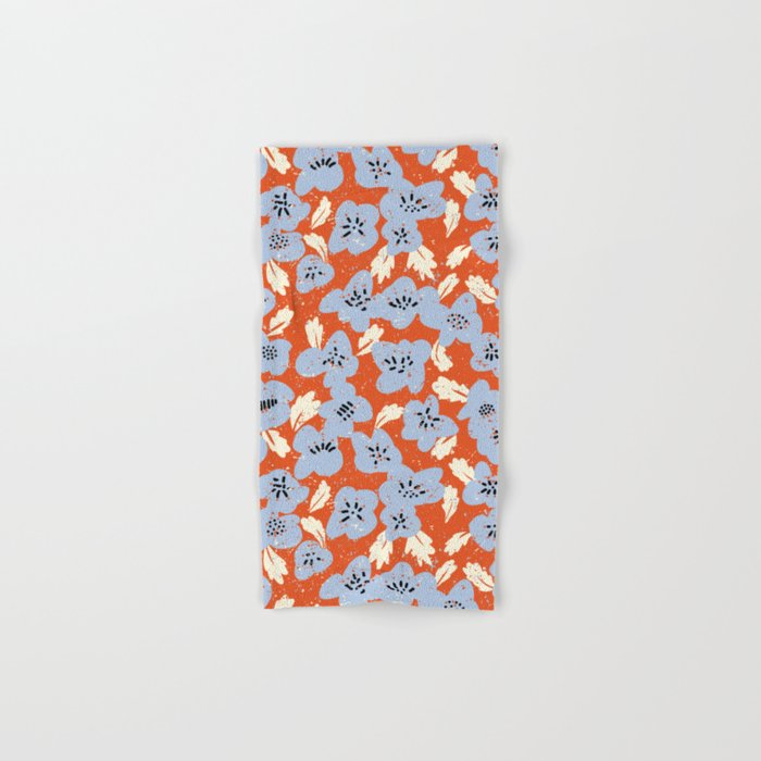 Big flowers in my garden orange - pattern Bath Towel Gallery Image 1
