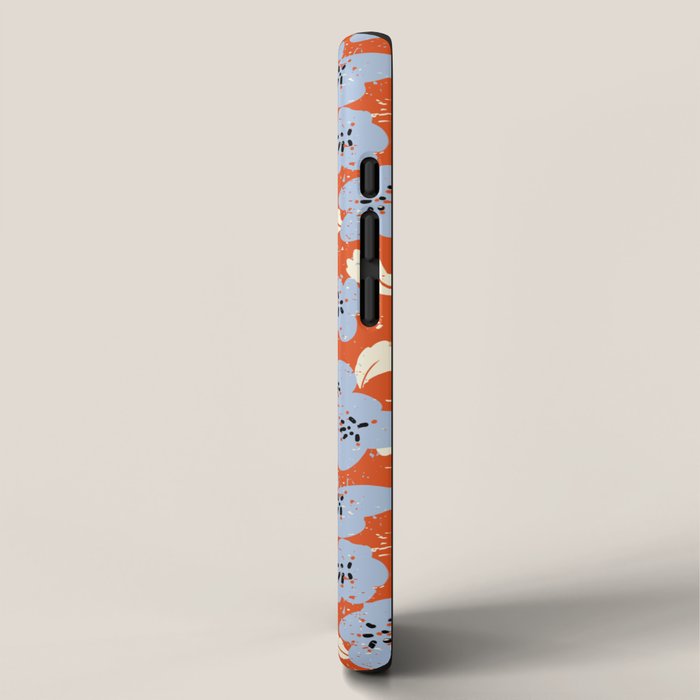 Big flowers in my garden orange - pattern iPhone Case Gallery Image 2