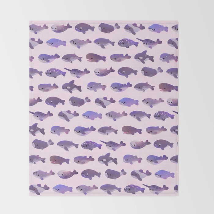 Whale Day - bright Throw Blanket Gallery Image 2