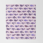 Whale Day - bright Throw Blanket Gallery Image 2