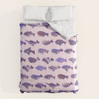 Whale Day - bright Comforter Gallery Image 6
