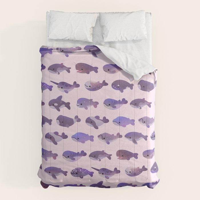 Whale Day - bright Comforter Gallery Image 6