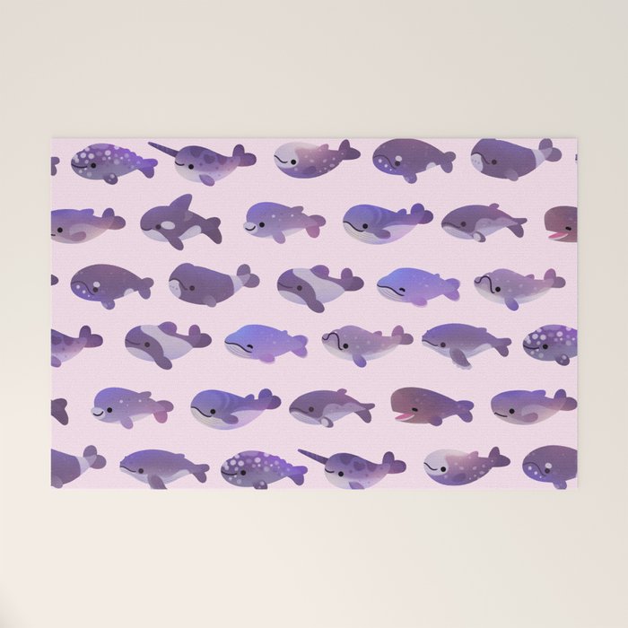 Whale Day - bright Welcome Mat Gallery Image 1