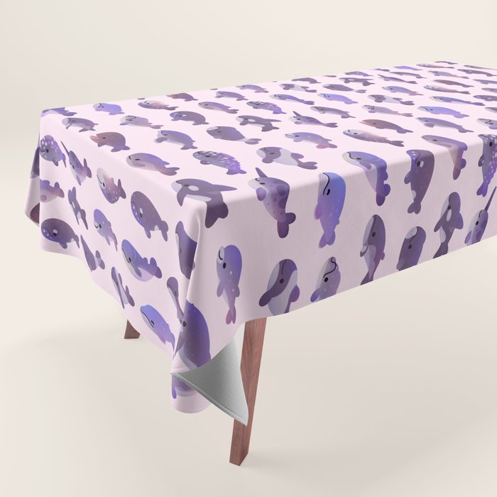 Whale Day - bright Tablecloth Gallery Image 1