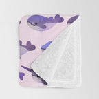 Whale Day - bright Throw Blanket Gallery Image 3