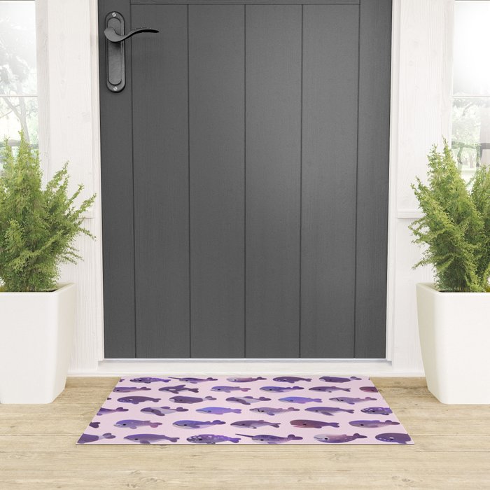 Whale Day - bright Welcome Mat Gallery Image 3