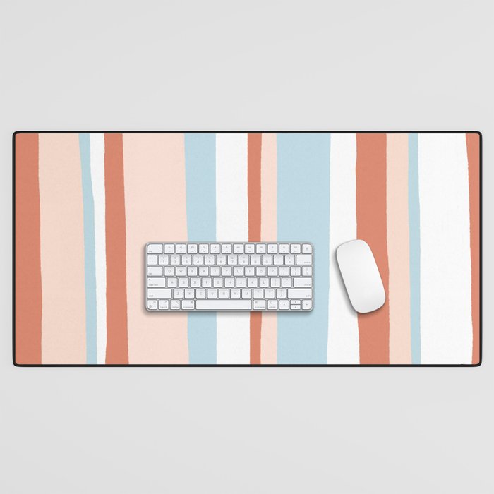 mesa, desert pastel stripes Desk Mat Gallery Image 1