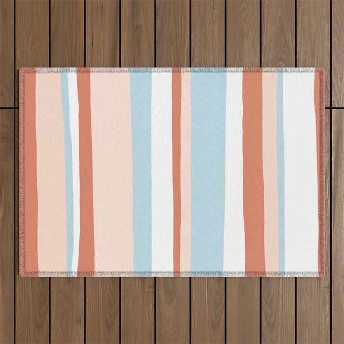 mesa, desert pastel stripes Outdoor Rug Gallery Image 1