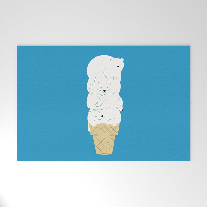 Polar Bear Ice Cream Welcome Mat Gallery Image 1