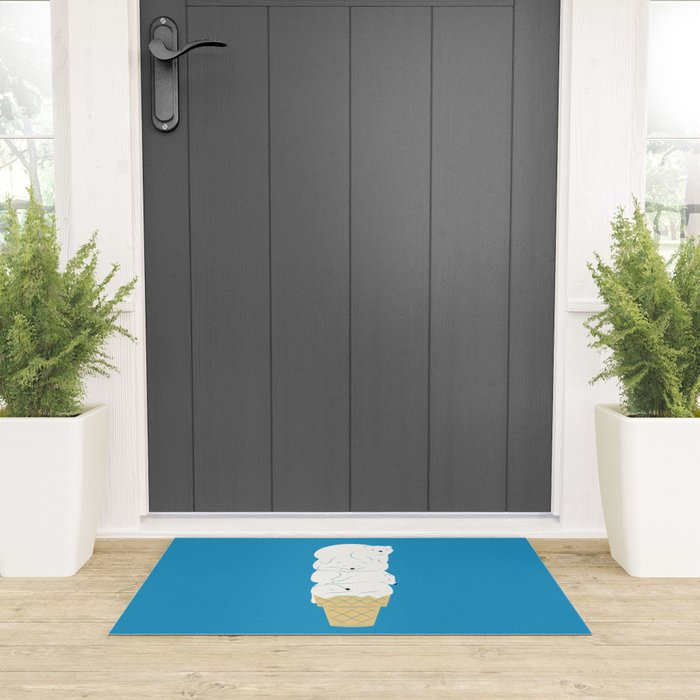 Polar Bear Ice Cream Welcome Mat Gallery Image 3