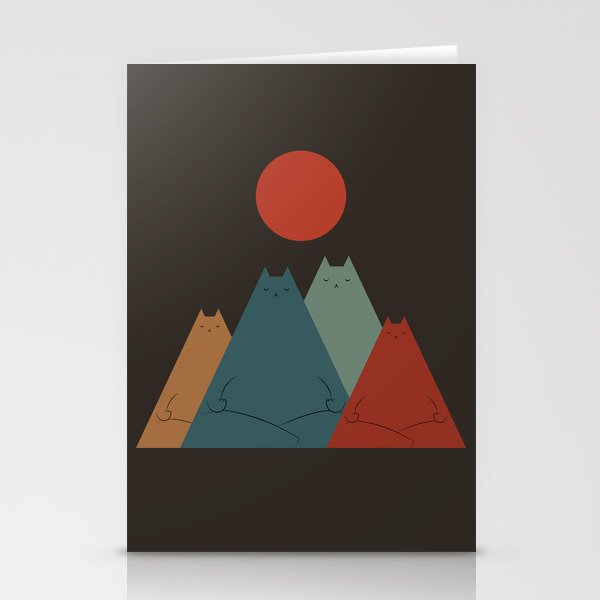 Cat Landscape 64: Group Meowditation Stationery Card Gallery Image 2