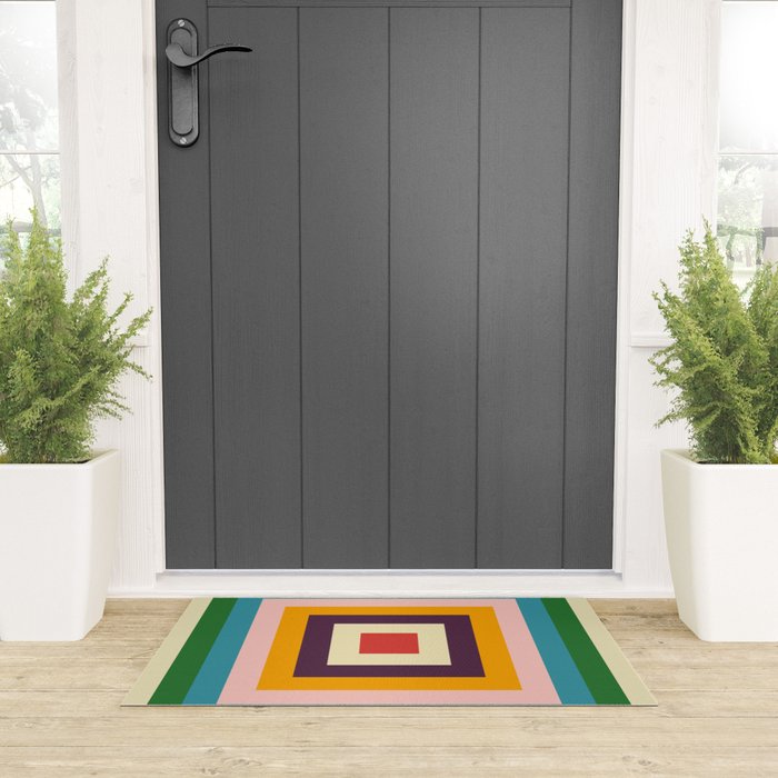 Retro Colored Square Space Welcome Mat Gallery Image 3
