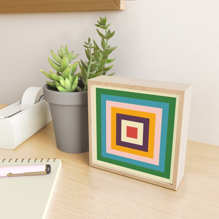 Retro Colored Square Space Mini Art Print Gallery Image 2