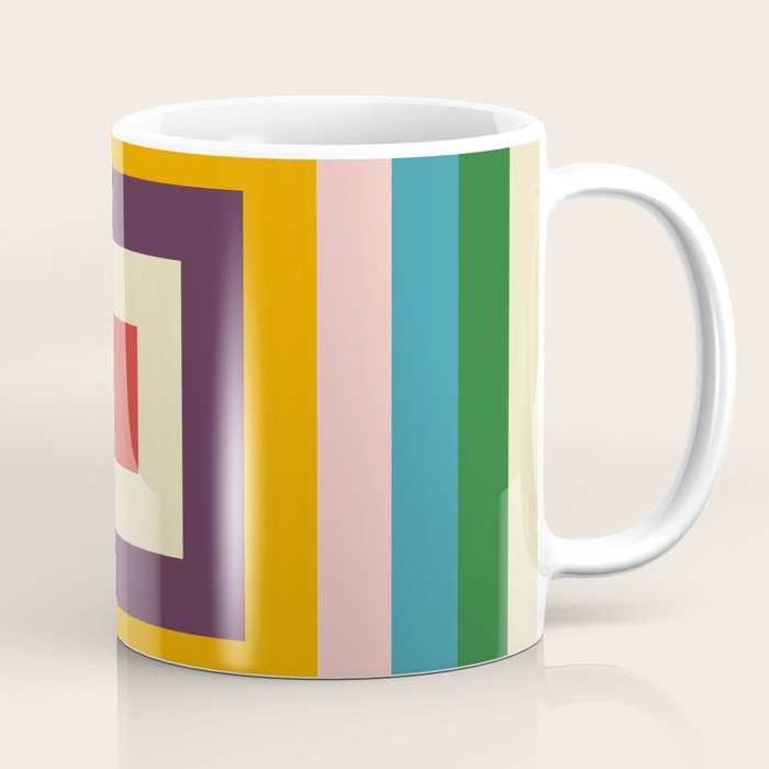 Retro Colored Square Space Coffee Mug Gallery Image 1