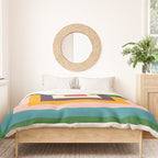 Retro Colored Square Space Duvet Cover Gallery Image 3