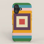 Retro Colored Square Space iPhone Case Gallery Image 1