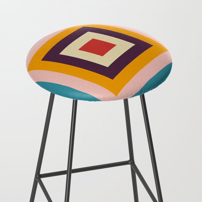 Retro Colored Square Space Stool Gallery Image 2