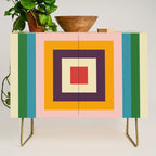 Retro Colored Square Space Credenza Gallery Image 1