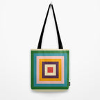 Retro Colored Square Space Tote Bag Gallery Image 2
