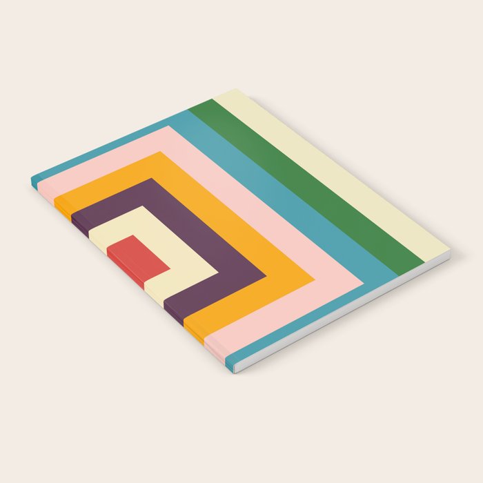 Retro Colored Square Space Notebook Gallery Image 2